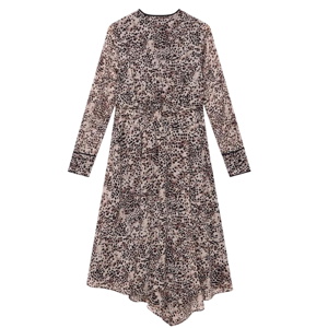 Mint Velvet Leopard Print Asymmetric Midi Dress